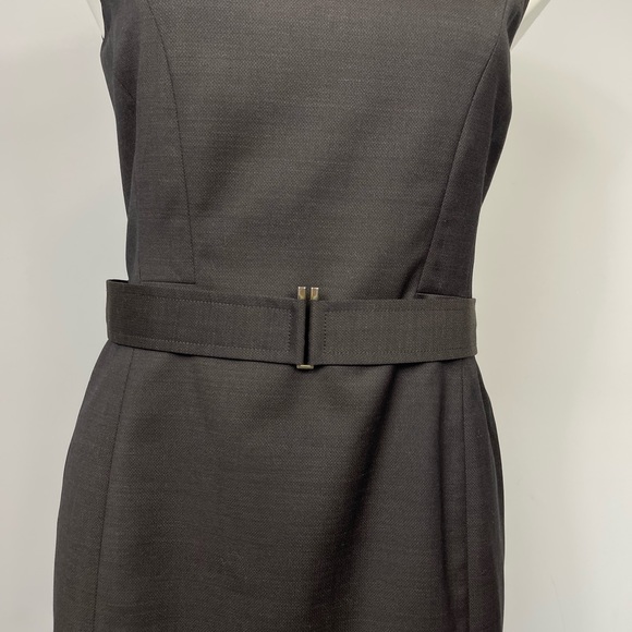 HUGO BOSS DOBINA Virgin Wool Shift Dress Belt Career Work Office Business 36 XS - Picture 6 of 16
